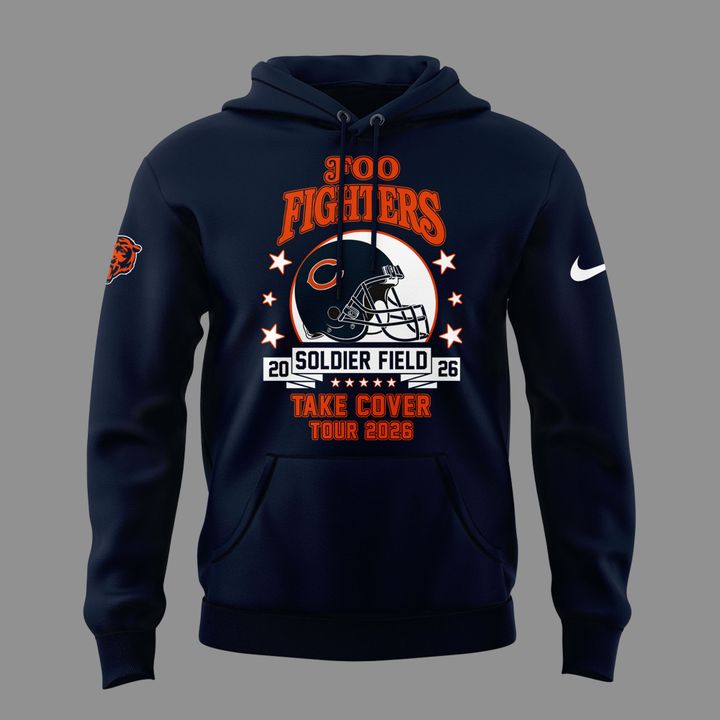 02.20. Exclusive Foo Fighters x Chicago Bears - Take Cover Tour 2026 Hoodie