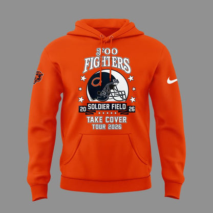 02.24. Orange Hoodie Foo Fighters x Chicago Bears - Take Cover Tour 2026 Hoodie