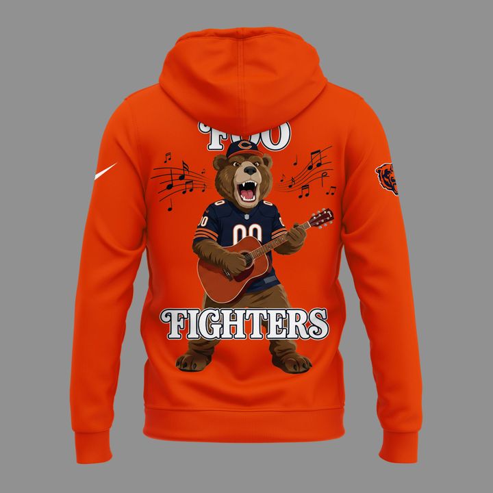 02.24. Orange Hoodie Foo Fighters x Chicago Bears - Take Cover Tour 2026 Hoodie