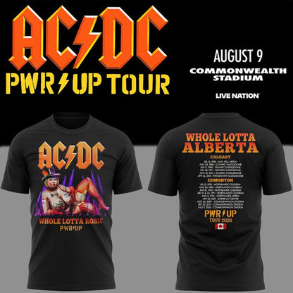 01. New Shirt AC/DC - Exclusive Edmonton Event Shirt - Power Up Tour 2026 T-Shirt