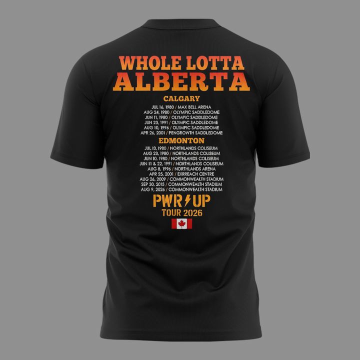 01. New Shirt AC/DC - Exclusive Edmonton Event Shirt - Power Up Tour 2026 T-Shirt
