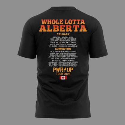 01. New Shirt AC/DC - Exclusive Edmonton Event Shirt - Power Up Tour 2026 T-Shirt