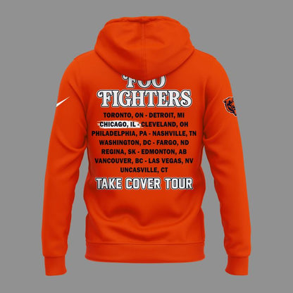 13.20. Orange Hoodie Chicago Bears x Foo Fighters - Take Cover Tour 2026 Hoodie