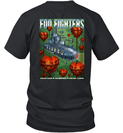 02.42. Foo Fighters x Soldier Field Event Shirt - Take Cover Tour 2026 T-Shirt