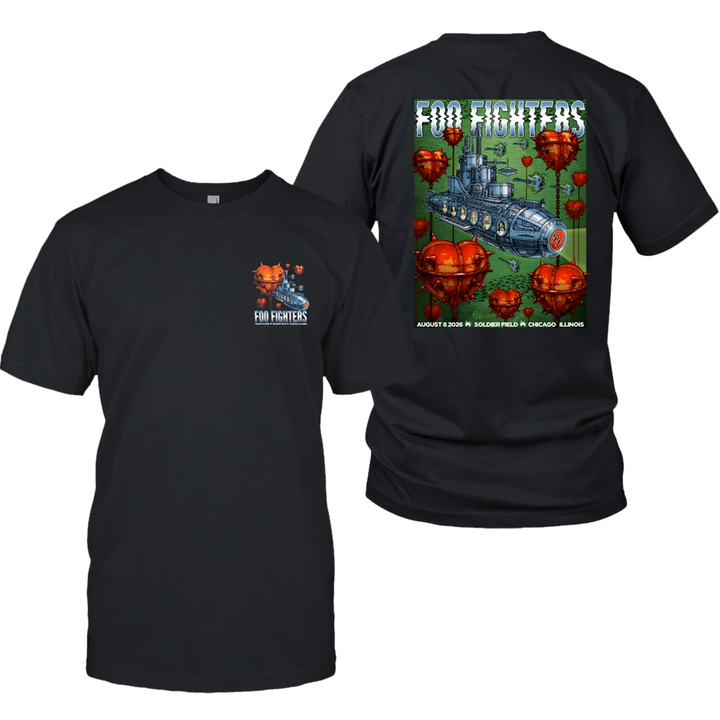 02.42. Foo Fighters x Soldier Field Event Shirt - Take Cover Tour 2026 T-Shirt