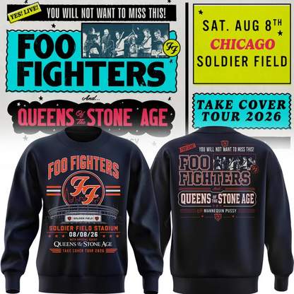 02.52. Sweatshirt Foo Fighters x Soldier Field - Take Cover Tour 2026 Sweatshirt
