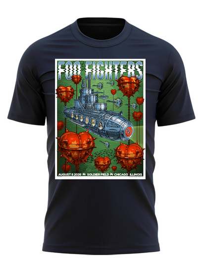 Foo Fighters x Queens of the Stone Age – Chicago 2026! Take Cover Tour 2026 🎸 Limited Edition T-Shirt
