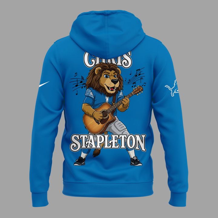 16. New Blue Hoodie Chris Stapleton x Detroit Lions - All American Road Show Hoodie