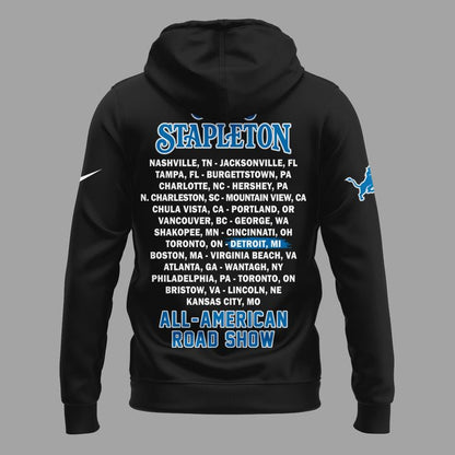 16. New Blue Hoodie Chris Stapleton x Detroit Lions - All American Road Show Hoodie