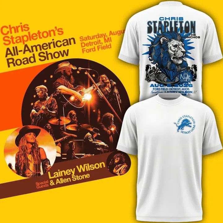 Chris Stapleton Show Tshirt- Detroit, MI - 08/08/2026