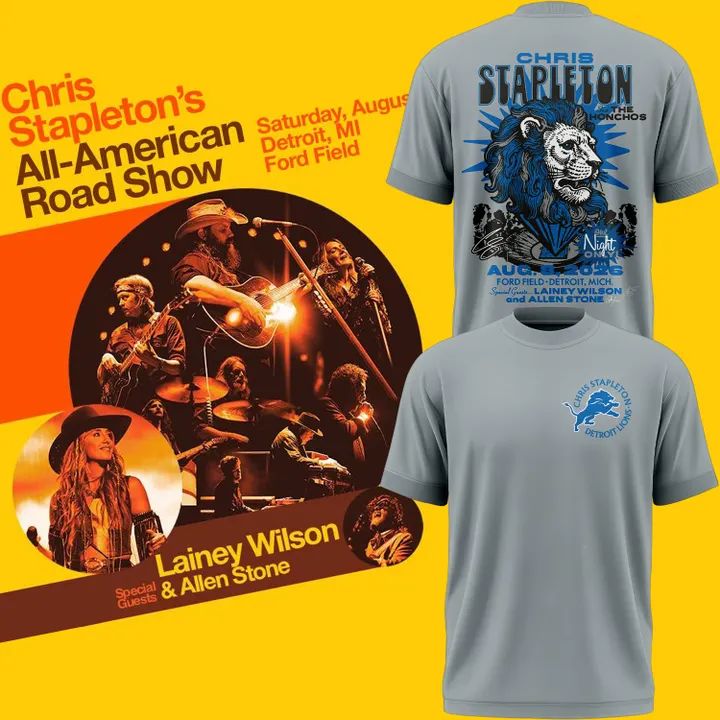 Chris Stapleton Show Tshirt- Detroit, MI - 08/08/2026