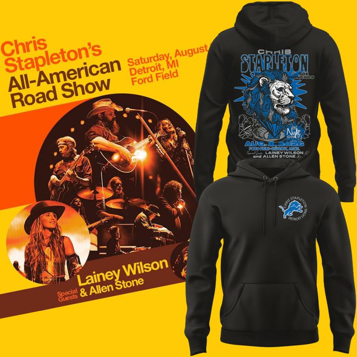 Limited Edition Chris Stapleton x Detroit Lions Event Hoodie Black