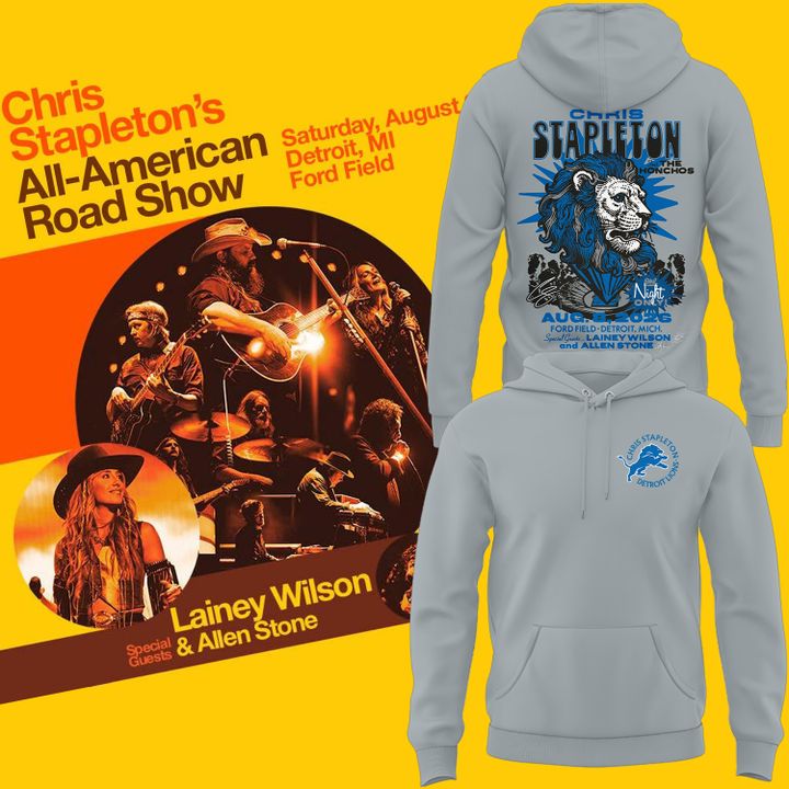 Limited Edition Chris Stapleton x Detroit Lions Event Hoodie Gray