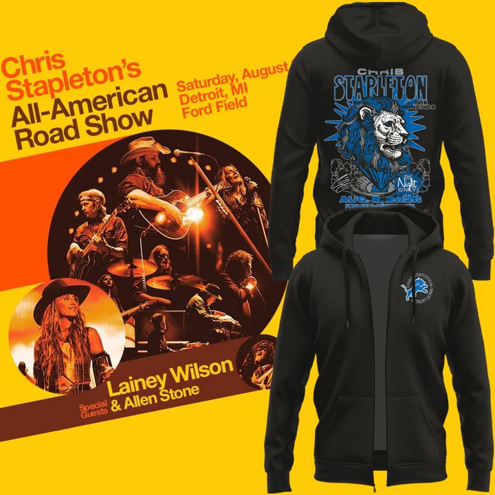 Limited Edition Chris Stapleton x Detroit Lions Event Zip-Hoodie Black