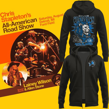 Limited Edition Chris Stapleton x Detroit Lions Event Zip-Hoodie Black