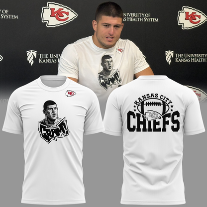 2026 Exclusive George Karlaftis T-Shirt Signatures Print for Kansas City Chiefs fans!
