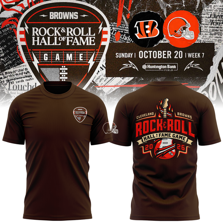 Limited Edition Cleveland Browns Rock & Roll Hall of Fame Game T-Shirt 2026