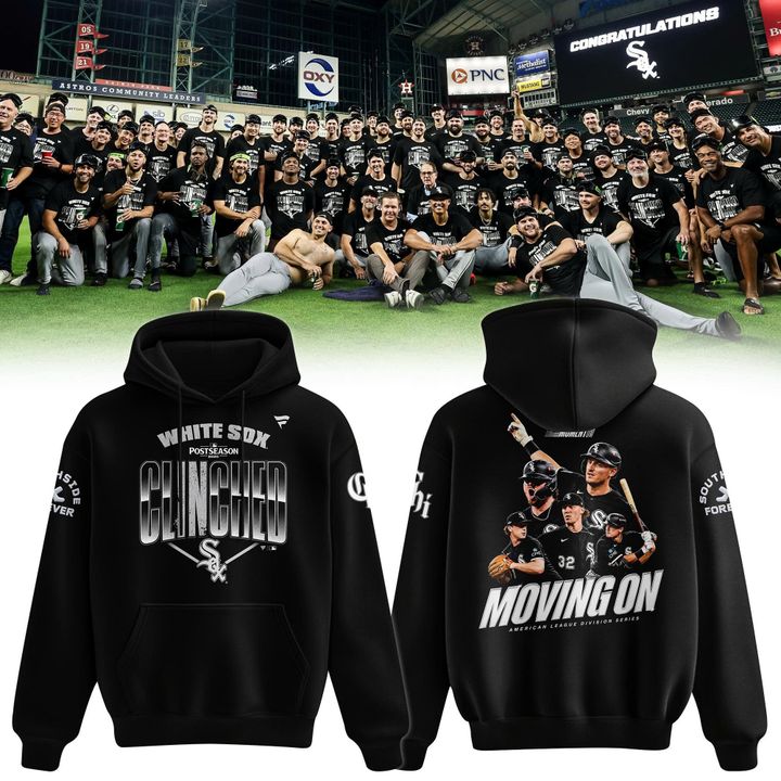 Women's Chicago White Sox Clinched Postseason Hoodie - American League Division Series Moving On Black