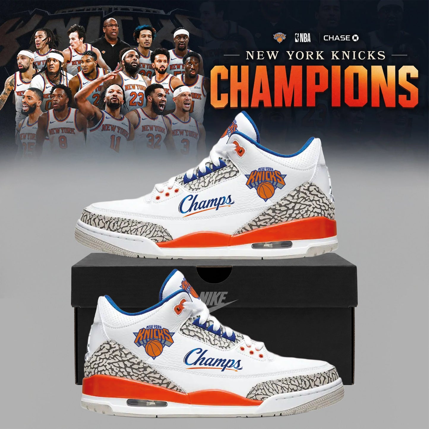 New York Knicks Eastern Conference Champions Shoes