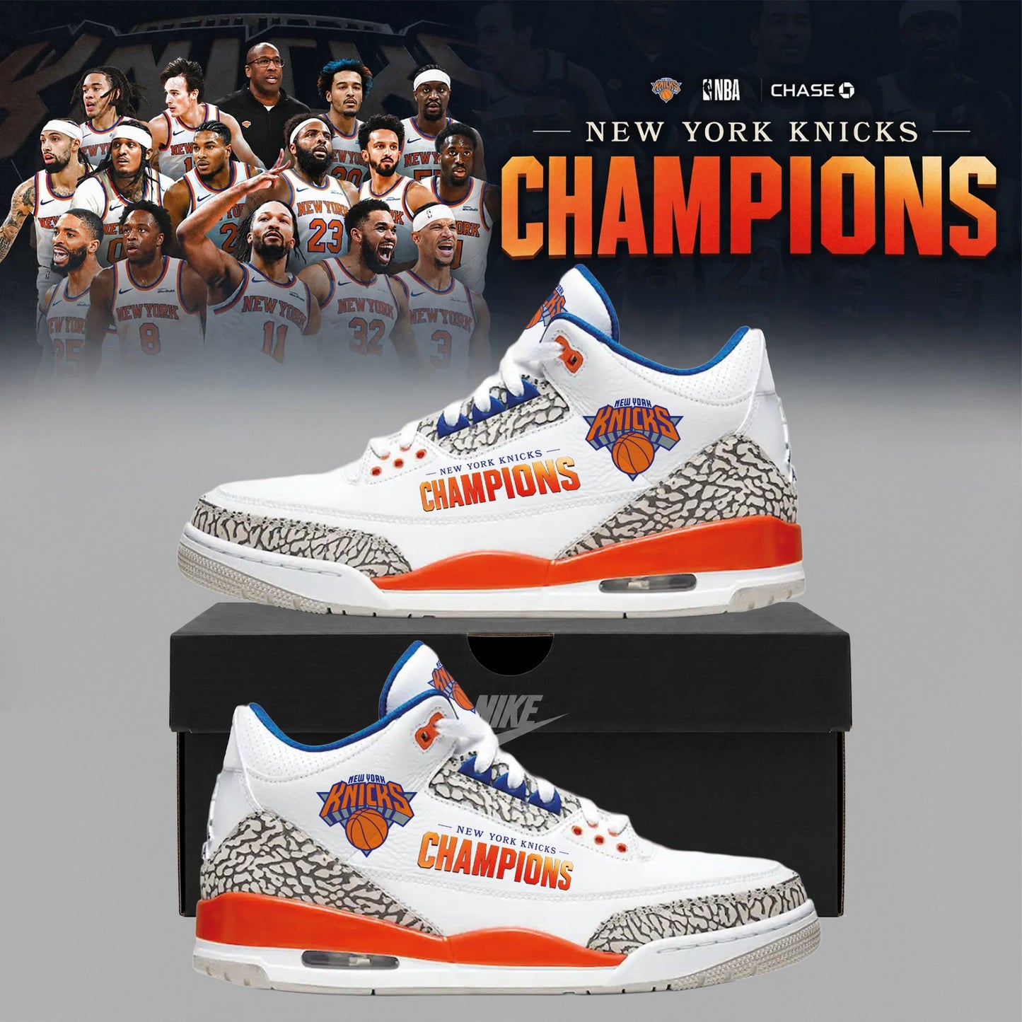 New York Knicks Eastern Conference Champions Shoes