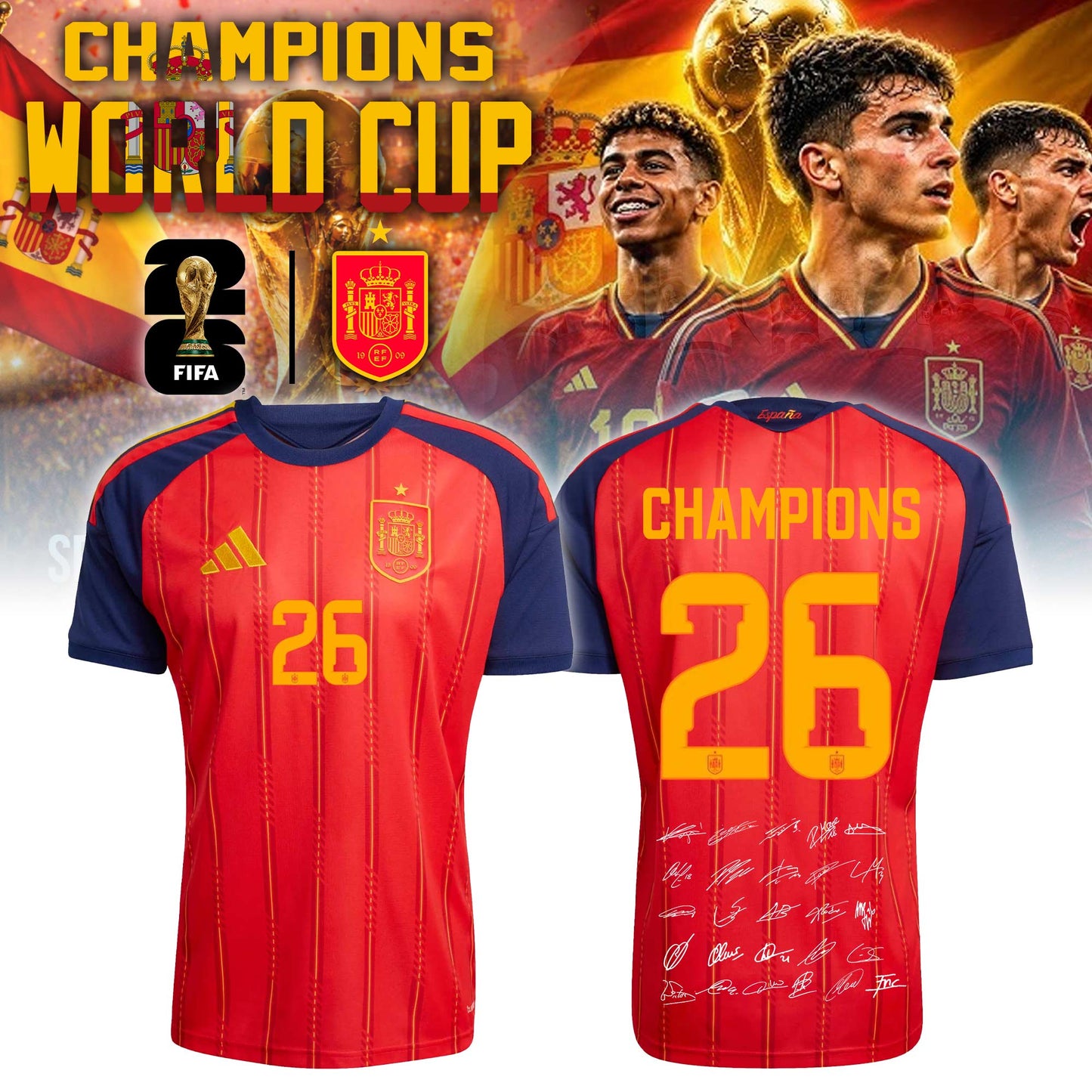 Spain 2026 World Champions Jersey