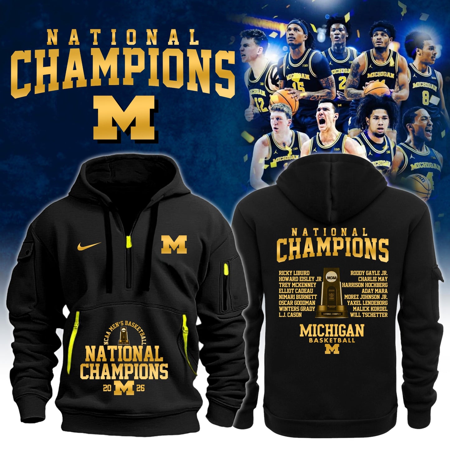 MICH Champions Basketball 2026 New Hoodie Limited Edition
