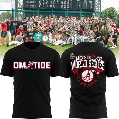 Limited edition Alabama Crimson Tide 2026 Baseball College World Series "OmaTide" T-Shirt Black