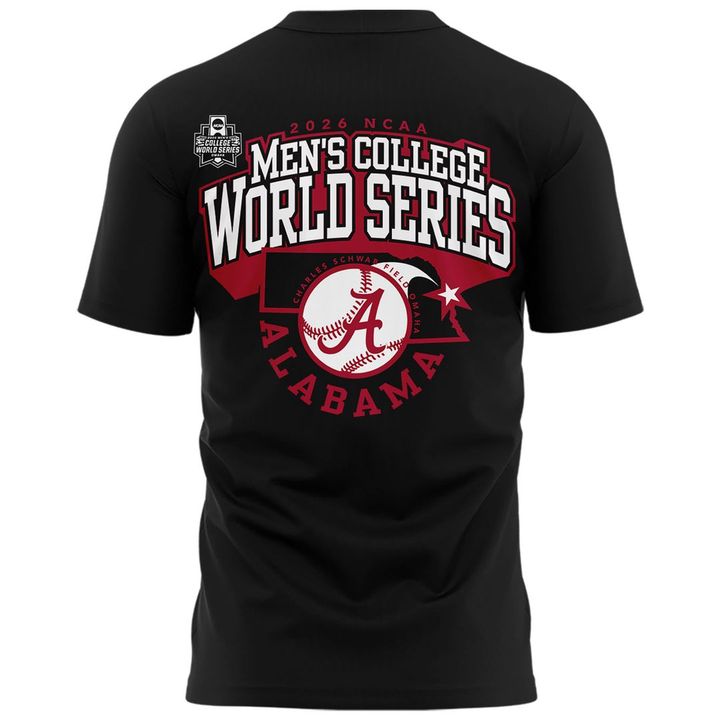 Limited edition Alabama Crimson Tide 2026 Baseball College World Series "OmaTide" T-Shirt Black