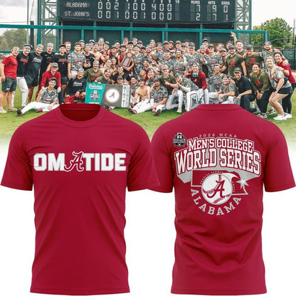 Limited edition Alabama Crimson Tide 2026 Baseball College World Series "OmaTide" T-Shirt Red (Copy)