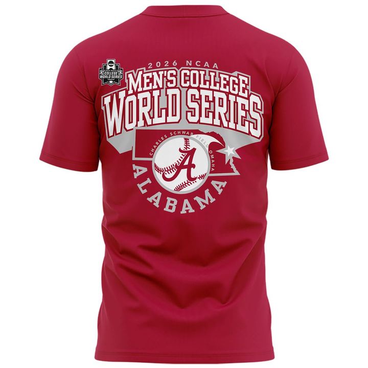 Limited edition Alabama Crimson Tide 2026 Baseball College World Series "OmaTide" T-Shirt Red (Copy)