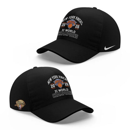 New York Knicks 2026 Champions 3-Time Champions Black T-Shirt