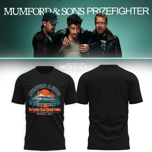 Mumford And Sons The Woodlands TX Event Poster At The Cynthia Woods Mitchell Pavilion In The Woodlands TX On October 1 2026 T Shirt