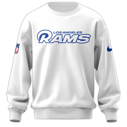 LAR Rams Classic Sol White Sweatshirt