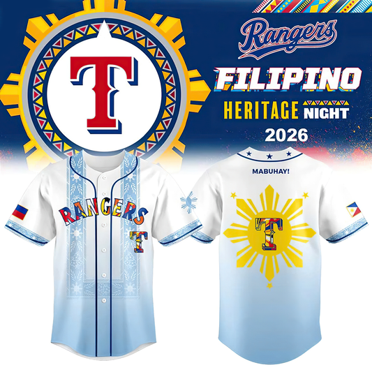 Texas Rangers Filipino Heritage Night 2026 Edition Baseball Jersey