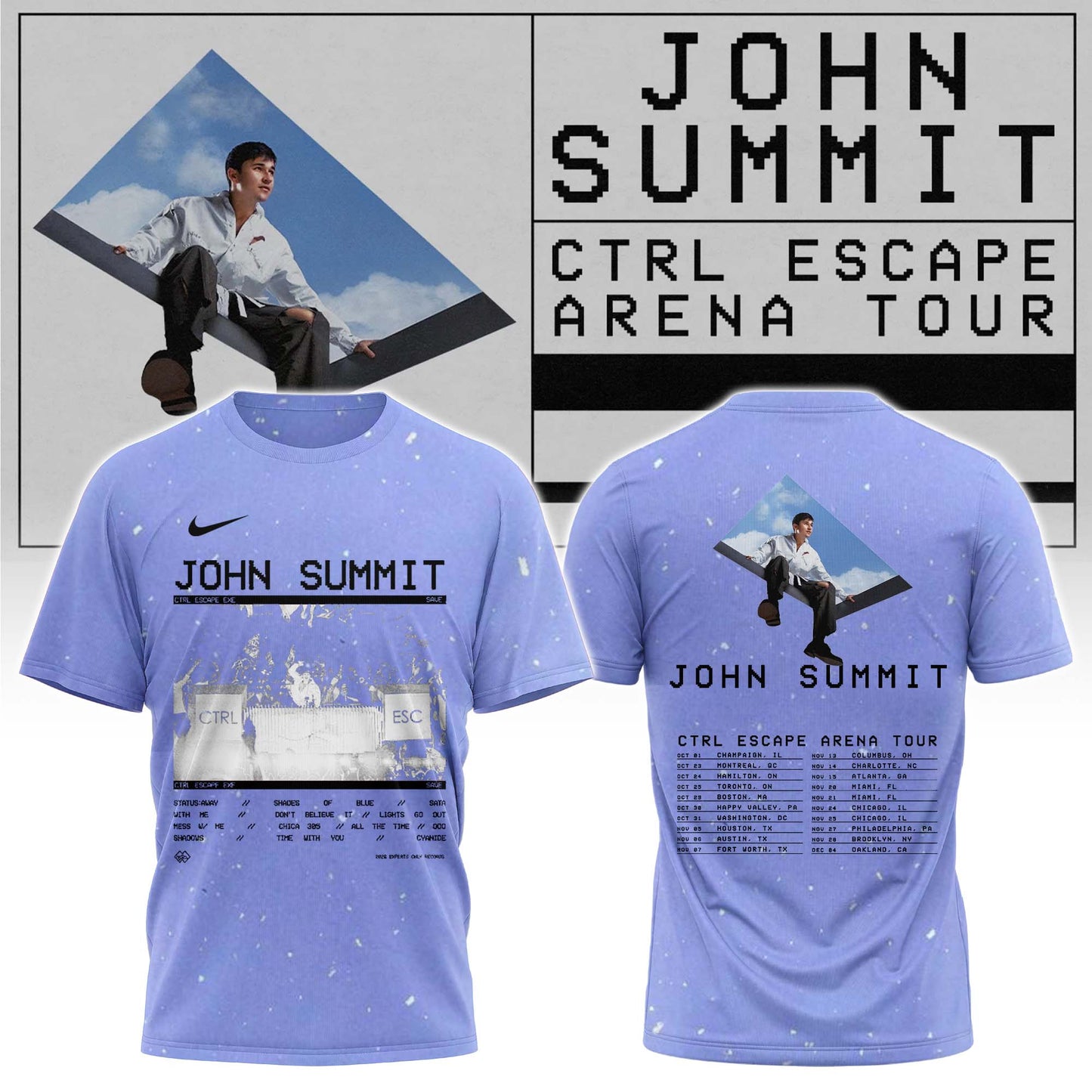 .CTRL Escape Arena Tour Tee Celestial Blue Edition