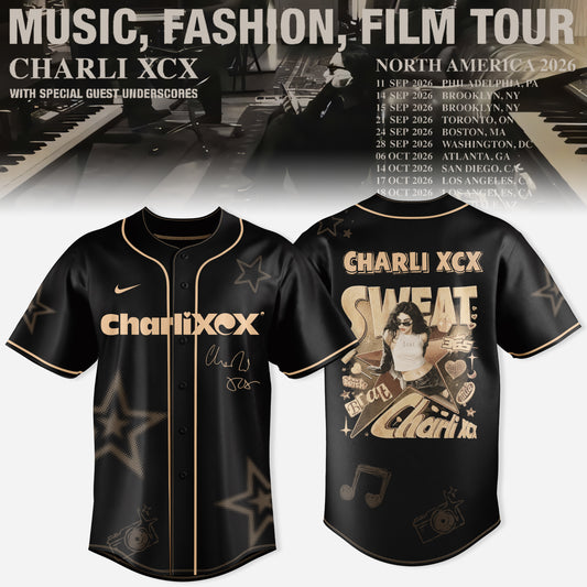 CHARLI XCX “MUSIC, FASHION, FILM” TOUR JERSEY IS HERE