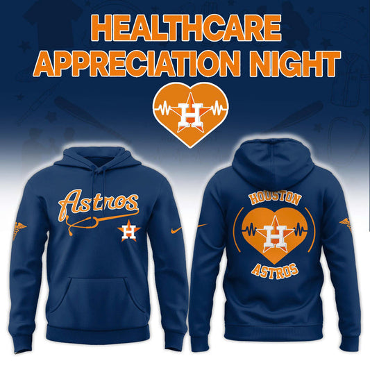 2026 Houston Astros Healthcare Appreciation Night Limited Edition Hoodie Jogger And Cap Blue Outfit