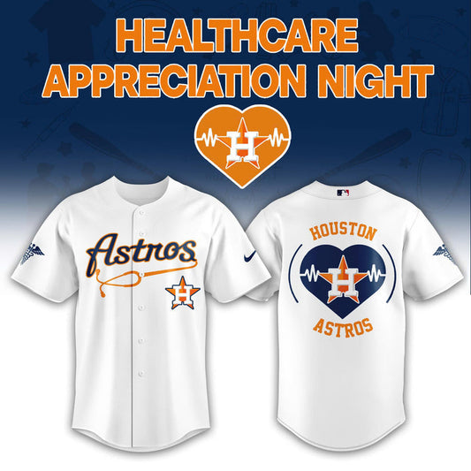 2026 Houston Astros Healthcare Appreciation Night Limited Edition Jersey Jogger And Cap Outfit White