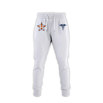 2026 Houston Astros Healthcare Appreciation Night Limited Edition ZIP Hoodie Jogger And Cap White Outfit