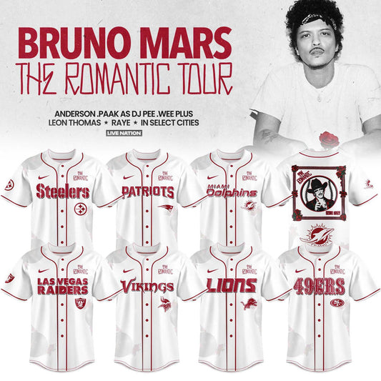 Bruno Mars – The Romantic Tour 2026 Jersey Collection
