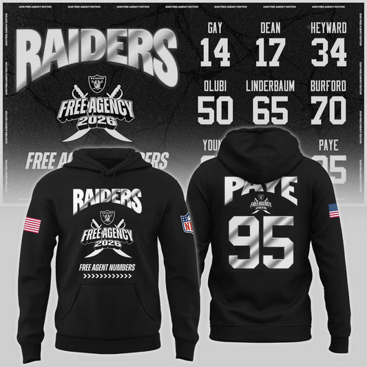 Limited-Edition Raiders Free Agency 2026 Hoodie