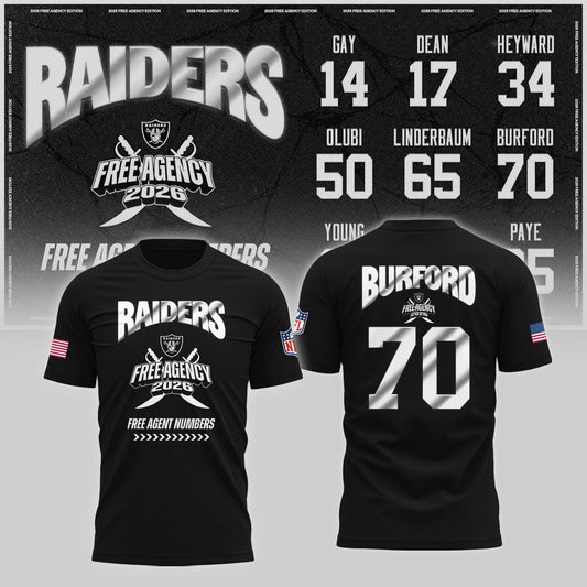 Limited-Edition Raiders Free Agency 2026 T-Shirt