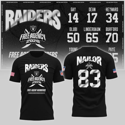 Limited-Edition Raiders Free Agency 2026 T-Shirt