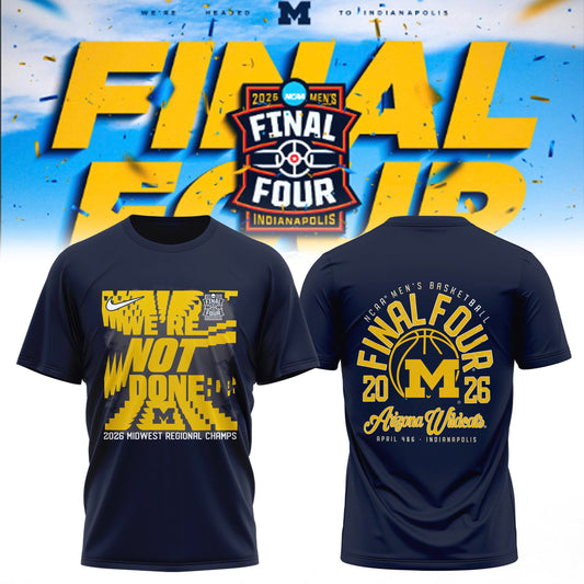 Michigan Wolverines – Midwest Region Champion – Final Four 2026 🏀 Edition Tee