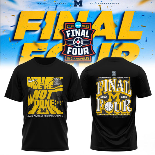 Michigan Wolverines – Midwest Region Champion – Final Four 2026 🏀 Edition Tee