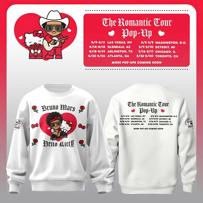 Bruno Mars x Hello Kitty "The Romantic Tour" Sweatshirt