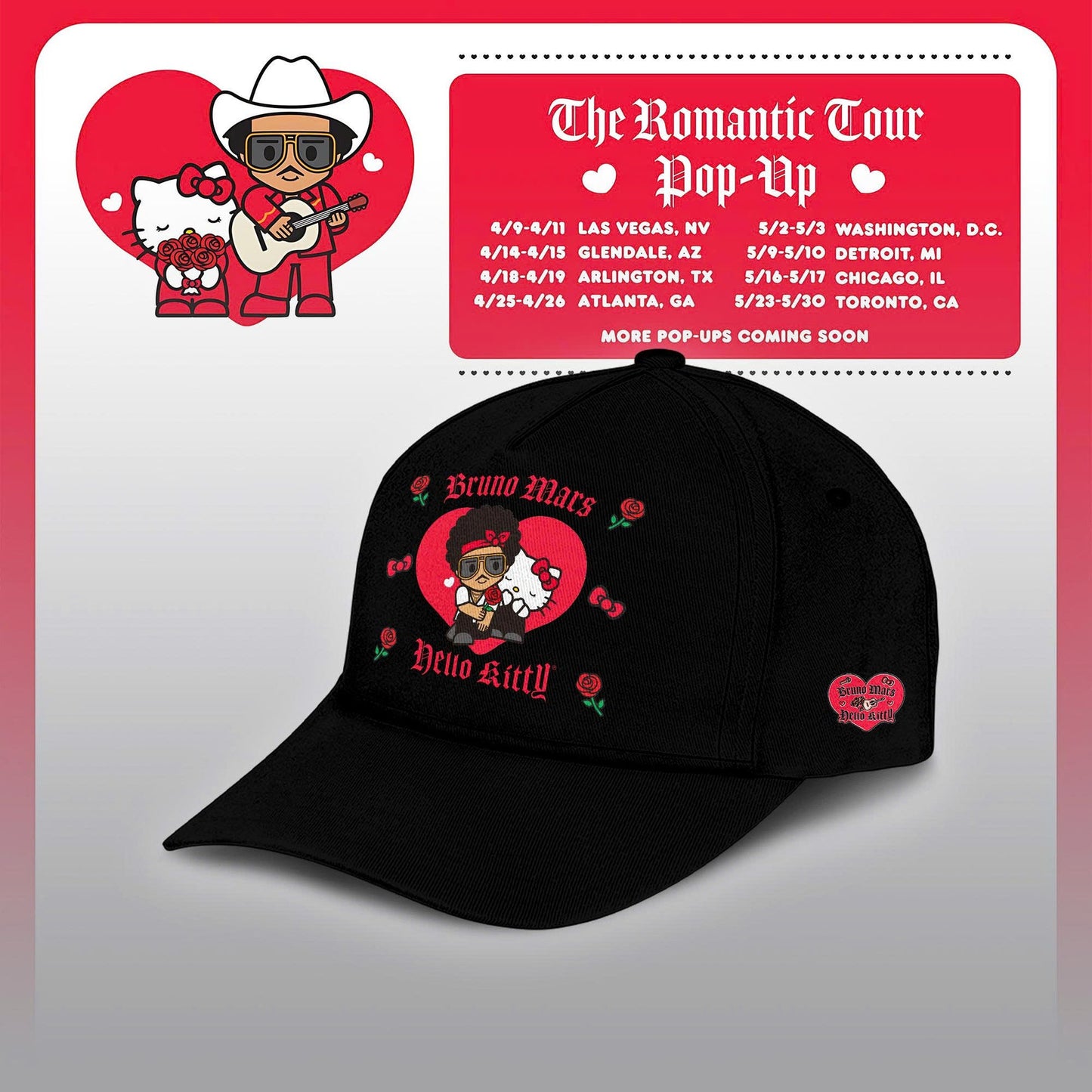 Bruno Mars x Hello Kitty "The Romantic Tour" Sweatshirt