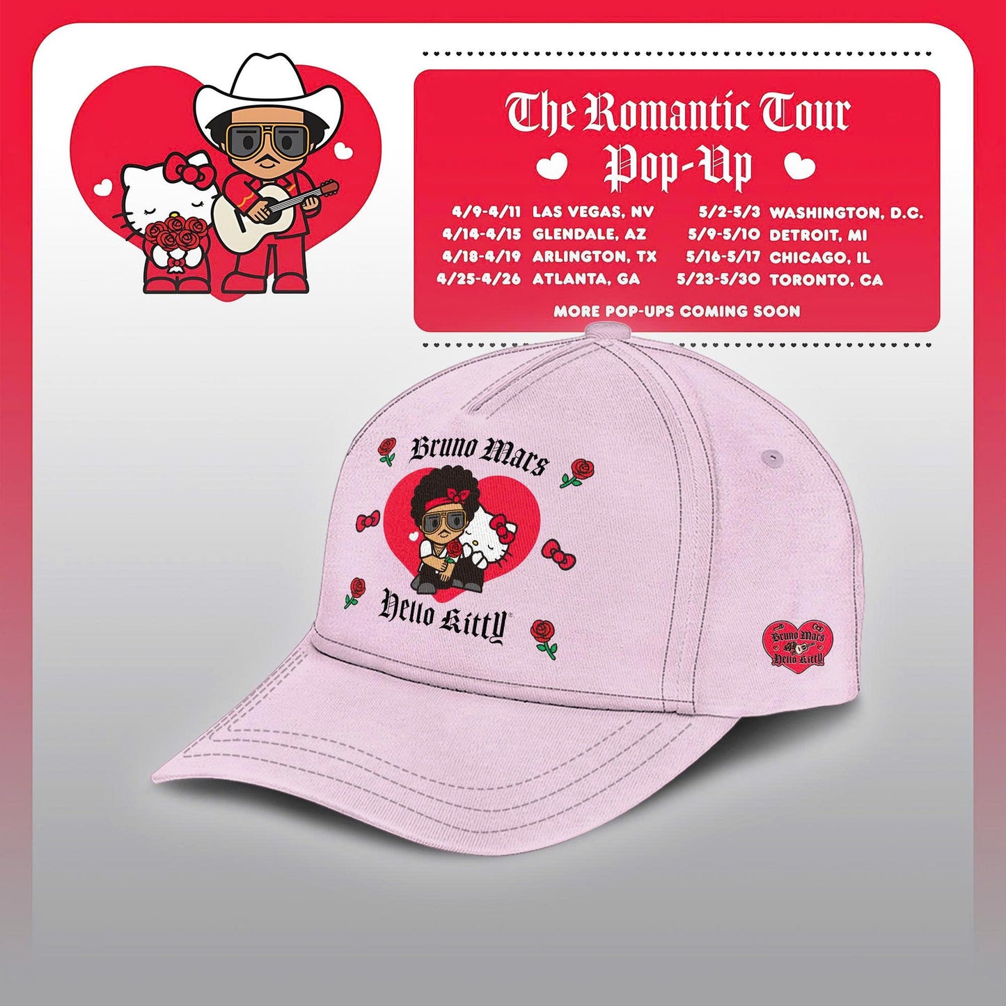 Bruno Mars x Hello Kitty "The Romantic Tour" Hoodie