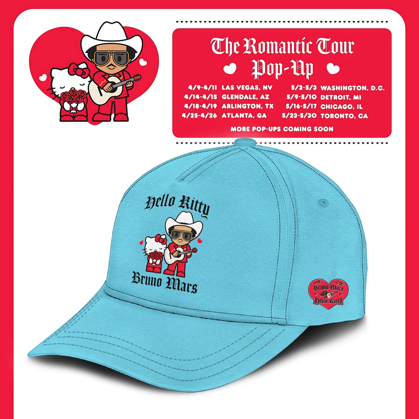 Bruno Mars x Hello Kitty "The Romantic Tour" Sweatshirt