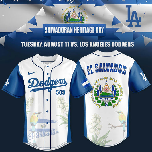 Los Angeles Dodgers Salvadoran Heritage Night in LA 2026 Edition Jersey